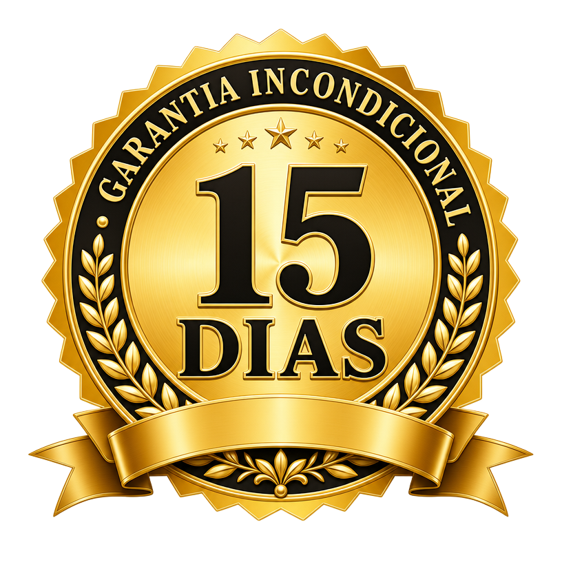 Selo de garantia incondicional de 15 dias